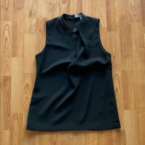 Robert Rodriguez Black Top with leather collar